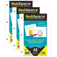 RediSpace® Wide Ruled 10.5" x 8" Notebook Filler Paper, 3 Packs of 48