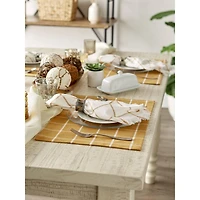 DII® Honey Gold Check Fringed Cloth Dinner Napkins, 6ct.