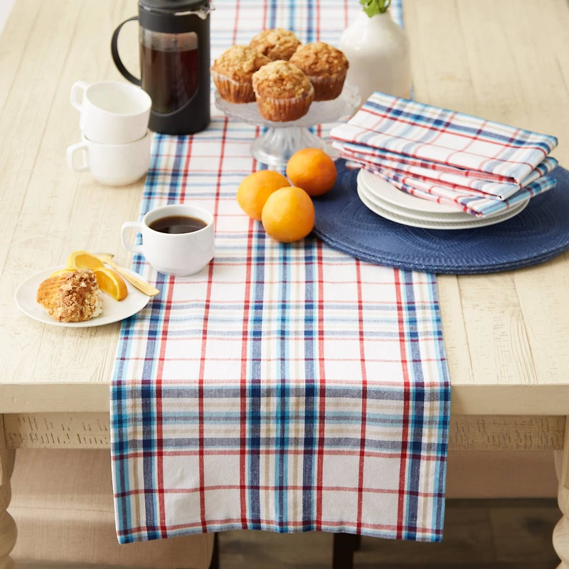 Lighthouse Plaid Table Runner 14" x 72"
