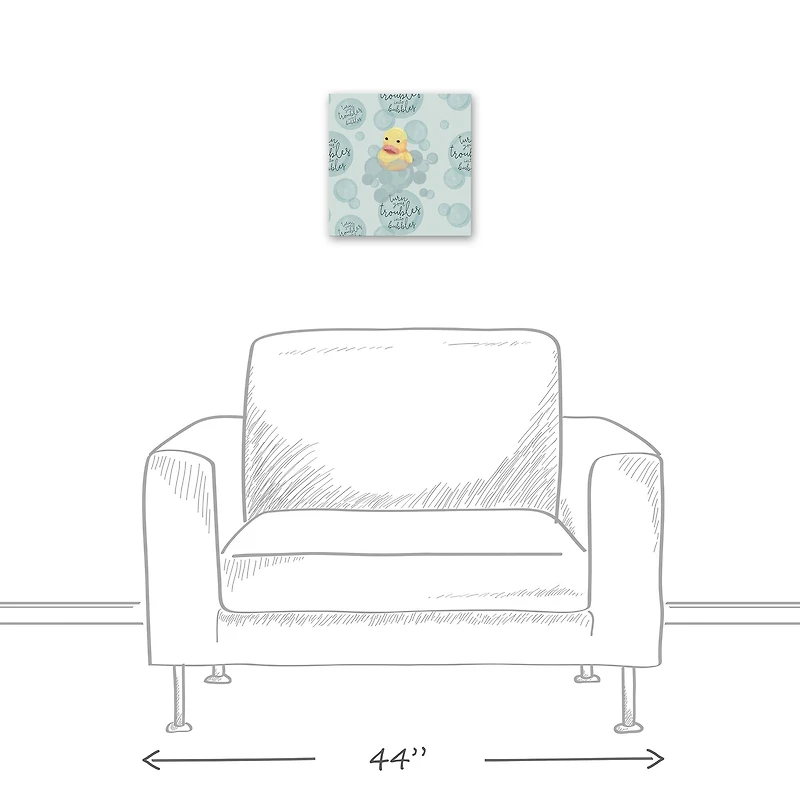 Turn Your Troubles Into Bubbles With Ducky Canvas Wall Art