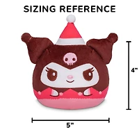 4" Kuromi Present & Hat Holiday Reversible Plushie