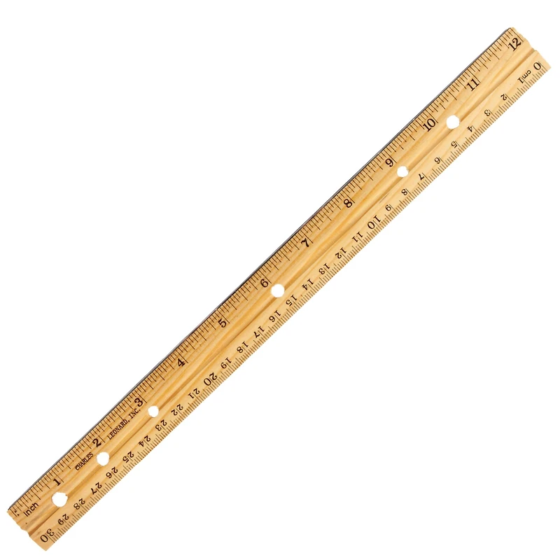 Charles Leonard Economy 12" Wood Ruler, 48ct.
