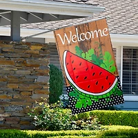 Welcome Watermelon Slice Spring Outdoor House Flag