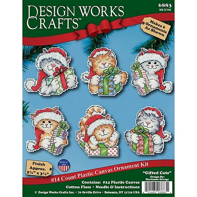 Design Works™ Cats Plastic Canvas Ornament Kit