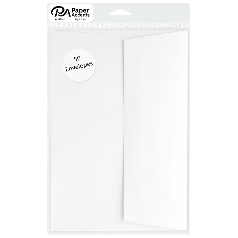 PA Paper™ Accents 4.25" x 6.25" White Envelopes, 50ct.