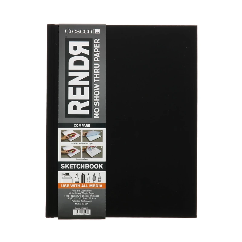 Crescent® RENDR Hardcover Sketch Book, 8.5"x 11"