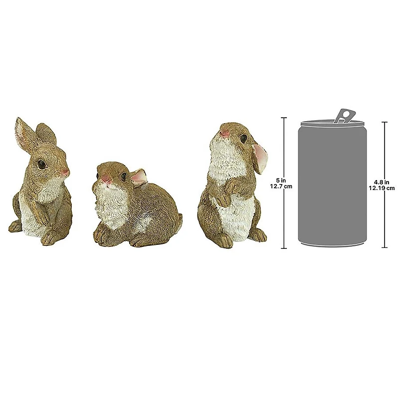 Design Toscano The Bunny Den, Garden Rabbit Statue Set