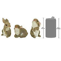 Design Toscano The Bunny Den, Garden Rabbit Statue Set