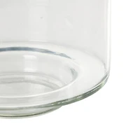 12" Clear Glass Wide Minimalistic Glass Vase