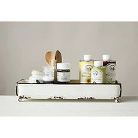 Hello Honey® 16" Silver Decorative Rectangle Distressed Metal Tray