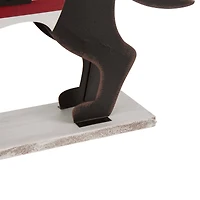 Glitzhome® 24.5" Patriotic Double-Sided HOME/WELCOME Dachshund Décor