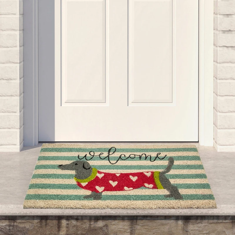 Natural Coir Dachshund Welcome Doormat