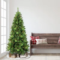6.5ft. Pre-Lit Adirondack Pine Artificial Christmas Tree, Clear Lights