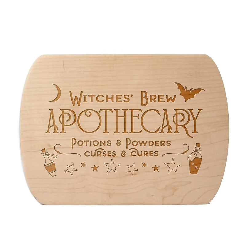 Witches Brew Apothecary 8" x 11" Maple Oval Cutting Board