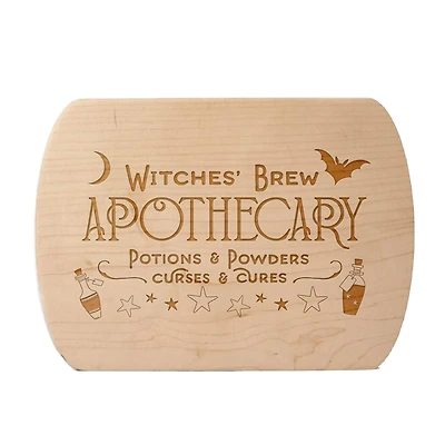 Witches Brew Apothecary 8" x 11" Maple Oval Cutting Board