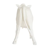 Hello Honey® 12" White Rustic Farmhouse Cow Taper Candle Holder