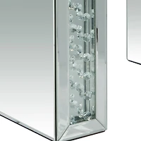 21" Silver Wood Glam Stool