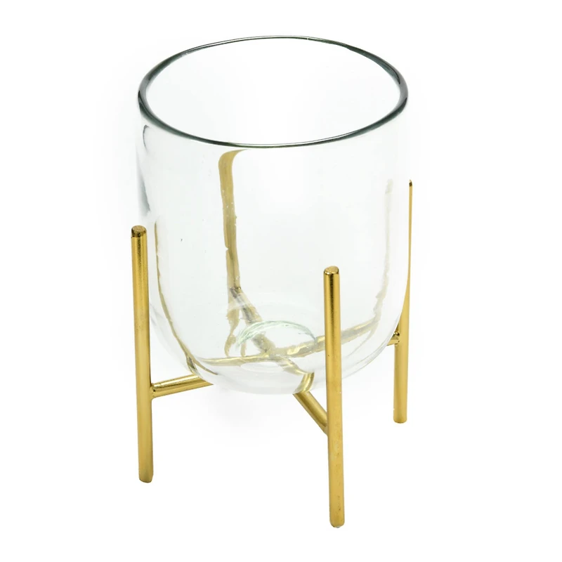 Hello Honey® Gold Finish Vases & Candle Holders With Metal Stands Set