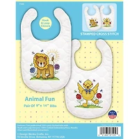 Design Works™ ABC Fun Bibs Stamped Cross Stitch Kit