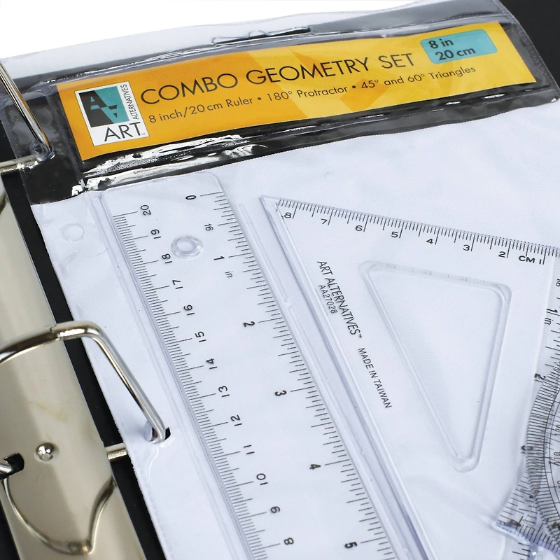 12 Pack: Art Alternatives Combo Geometry Set with 8" Ruler