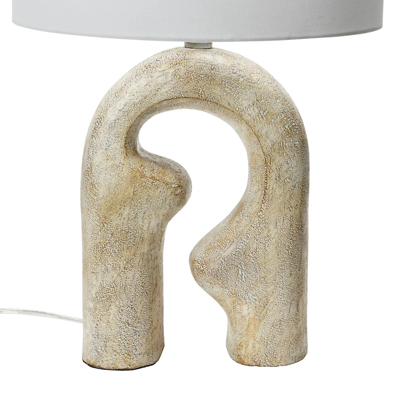 Hello Honey® 24" Abstract Sculptural Table Lamp with Drum Shade
