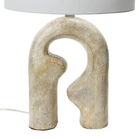 Hello Honey® 24" Abstract Sculptural Table Lamp with Drum Shade