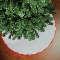 26" White Shell Stitching Christmas Tree Skirt