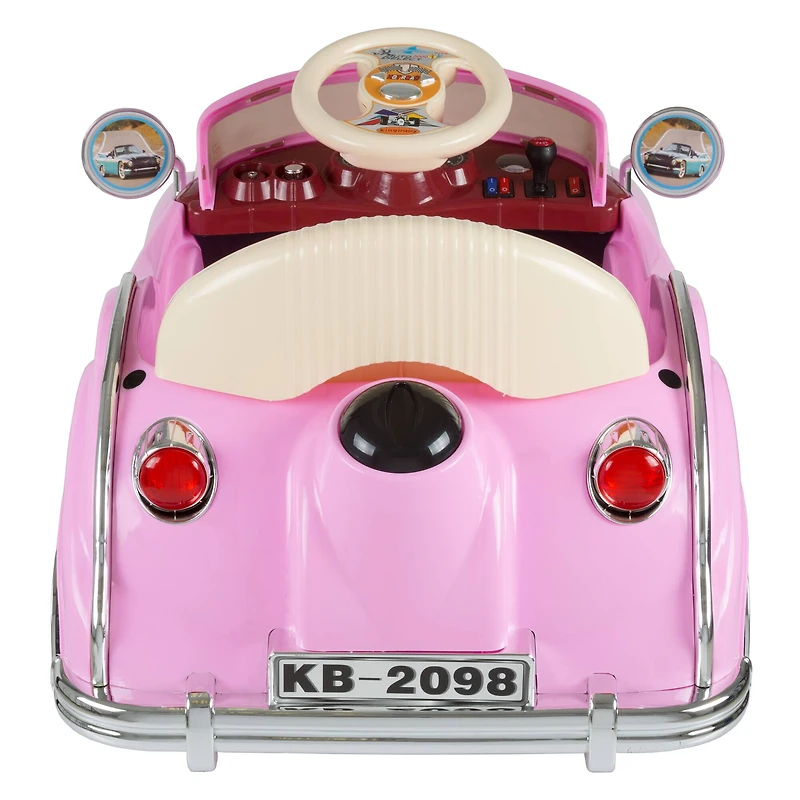 Toy Time Pink Battery Powered Ride-On Classic Coupe Car