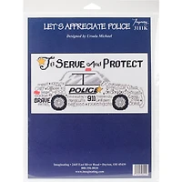 Imaginating Let's Appreciate Police Counted Cross Stitch Kit