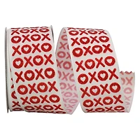 JAM Paper 1.5" x 10yd. Glitter Wired XO Ribbon