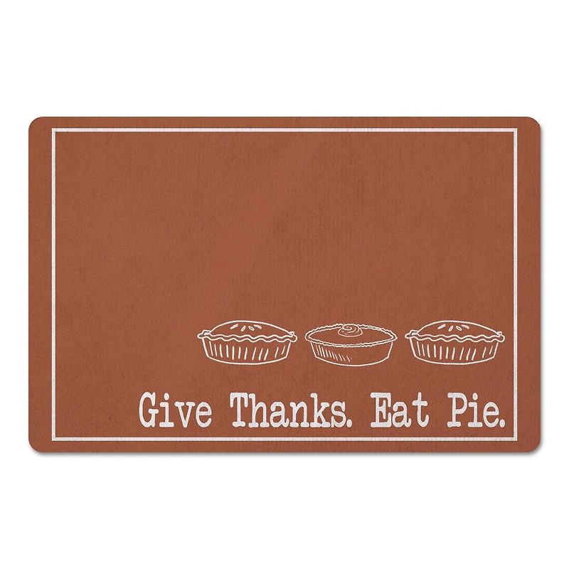 Give Thanks Eat Pie Floor Mat