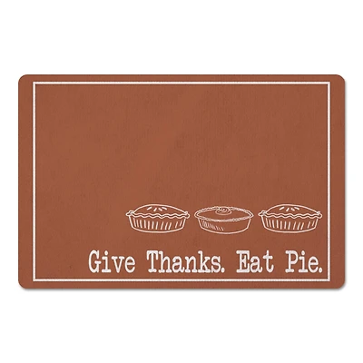 Give Thanks Eat Pie Floor Mat