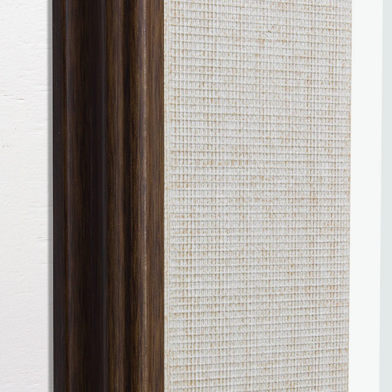 Head West Textured Brown Mat Framed Beveled Glass Accent Mirror