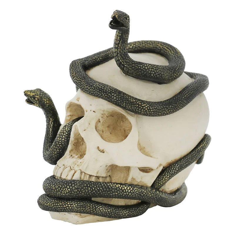 7.25" Snake-Entwined Skull Tabletop Décor by Ashland®