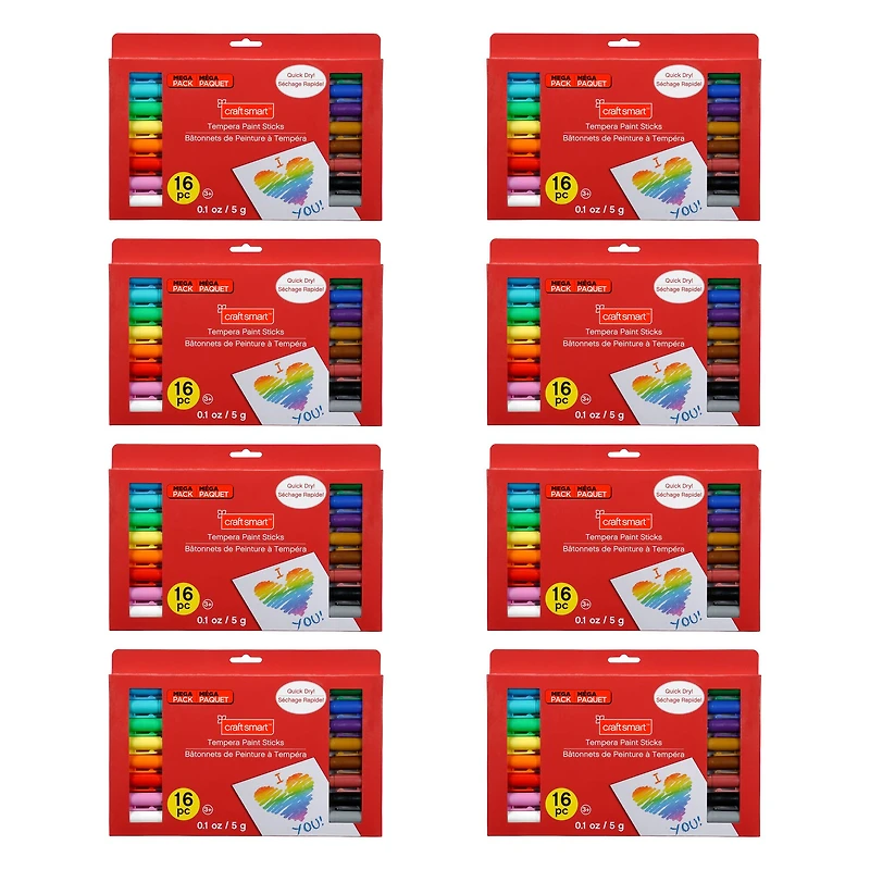 8 Pack: Tempera Paint Sticks by Craft Smart™