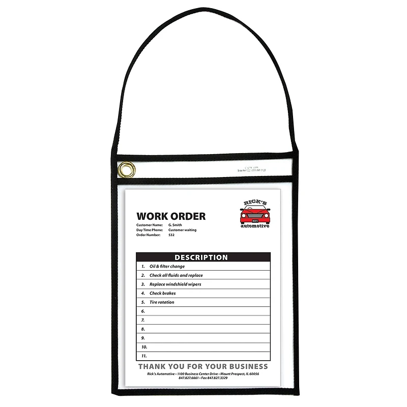 C-Line® Black Shop Ticket Holder With Strap, 15ct.