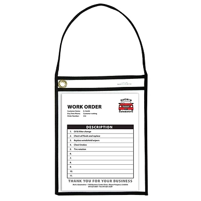 C-Line® Black Shop Ticket Holder With Strap, 15ct.
