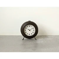 Hello Honey® 9'' Black Metal Mantel Clock