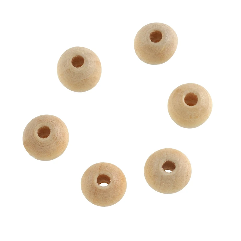 8mm Natural Wood Round Craft Beads by Bead Landing™