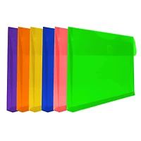 JAM Paper 9.75" x 13" Plastic Expansion Hook & Loop Closure Envelopes, 6ct.