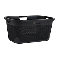 Mind Reader Linen Design 40L Laundry Basket Storage Bin with Handles