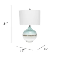 Lalia Home Bayside Horizon 24" Table Lamp with Fabric Shade