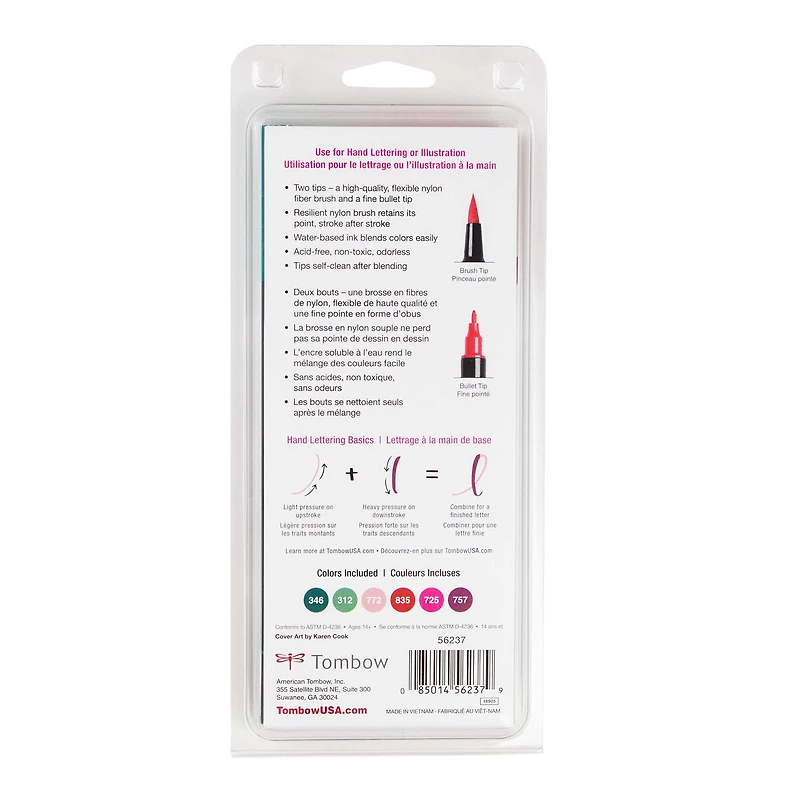 Tombow Very Berry Dual Brush Pen Set