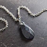 Black Jasper Teardrop Pendant by Bead Landing™