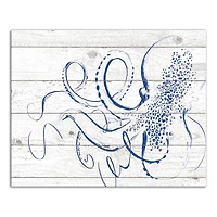 Navy Octopus Canvas Wall Art