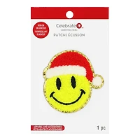 Santa Smiley Iron-On & Adhesive Patch by Celebrate It™