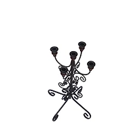16.25" Black Scrollwork Metal Tabletop Candelabra by Ashland®