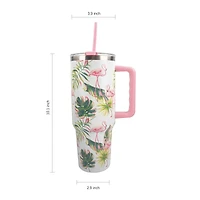 40oz. Flamingo Toss Stainless Steel Insulated Tumbler by Celebrate It™