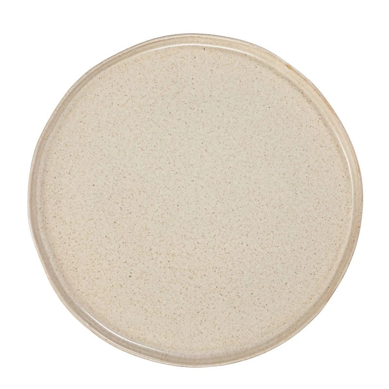 Hello Honey® 10.25" Cream Speckled Glaze Stoneware Plate, 2ct.