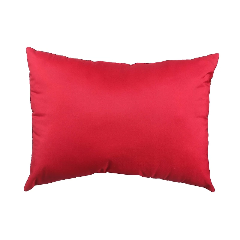 20" x 14" Burgundy Embroidered Snowflakes Throw Pillow by Ashland®